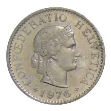 Монета 5 раппенов 1976 года  Швейцария (аверс)