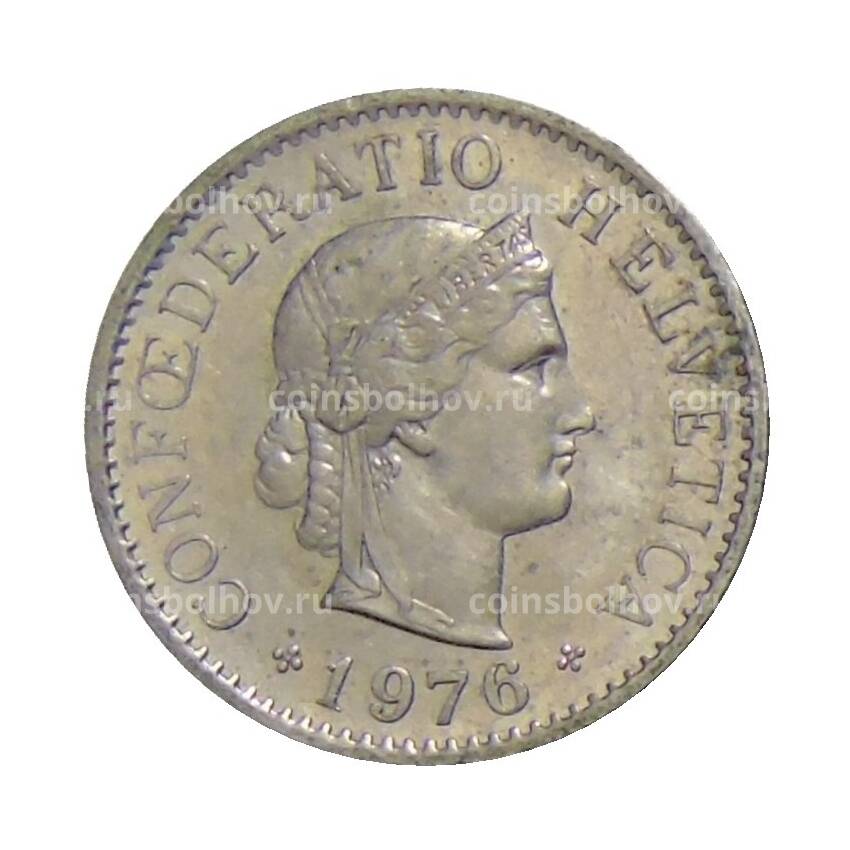 Монета 5 раппенов 1976 года  Швейцария