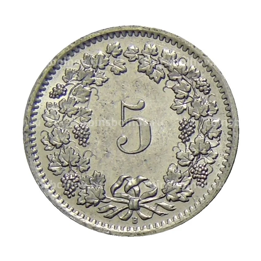 Монета 5 раппенов 1968 года В Швейцария (вид 2)