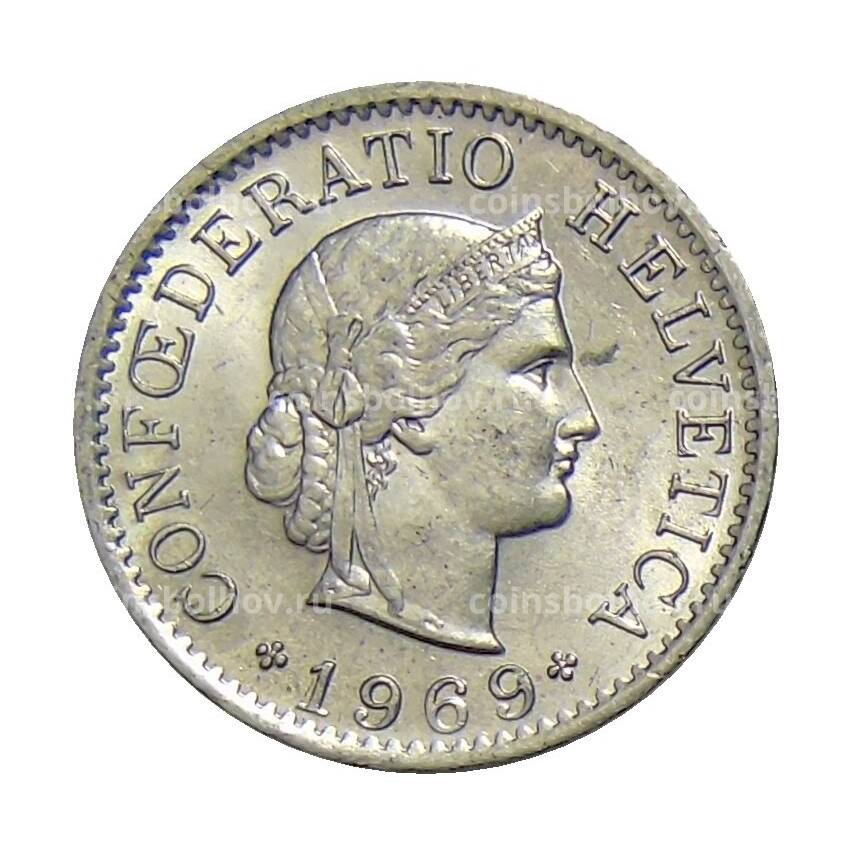 Монета 5 раппенов 1969 года В Швейцария