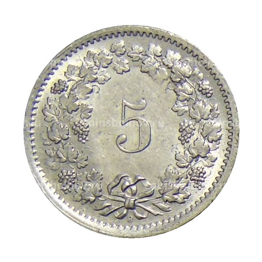 Монета 5 раппенов 1969 года В Швейцария (вид 2)