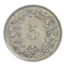 Монета 5 раппенов 1974 года  Швейцария (реверс)