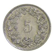 Монета 5 раппенов 1975 года Швейцария (реверс)