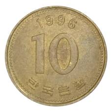 Монета 10 вон 1996 года Южная Корея (аверс)