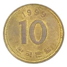 Монета 10 вон 1999 года Южная Корея (аверс)