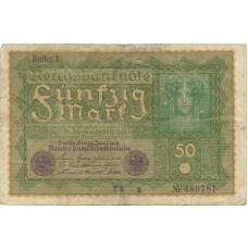 Банкнота 50 марок 1919 года Германия (аверс)