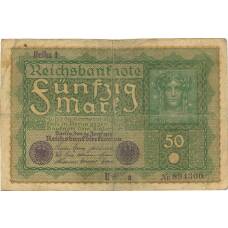 Банкнота 50 марок 1919 года Германия (аверс)