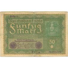 Банкнота 50 марок 1919 года Германия (аверс)