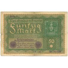 Банкнота 50 марок 1919 года Германия (аверс)