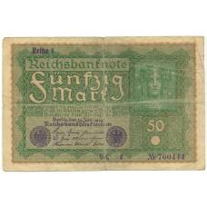 Банкнота 50 марок 1919 года Германия (аверс)