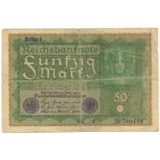 Банкнота 50 марок 1919 года Германия