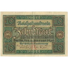 Банкнота 10 марок 1920 года Германия