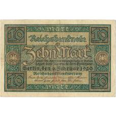 Банкнота 10 марок 1920 года Германия (аверс)