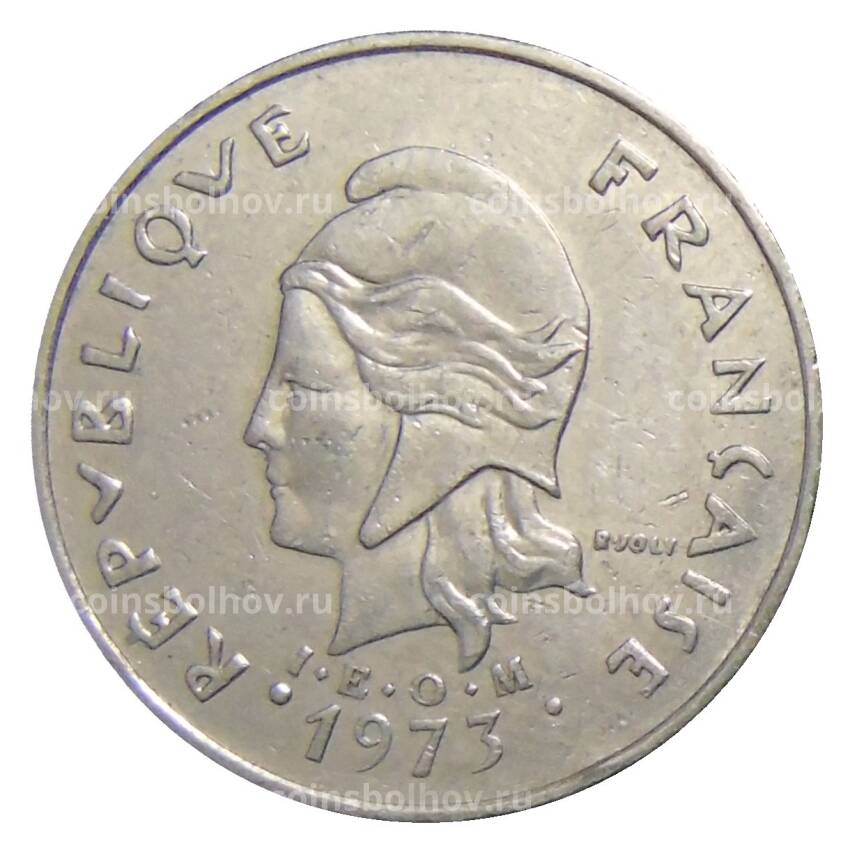 Монета 20 франков 1973 года Французская Полинезия