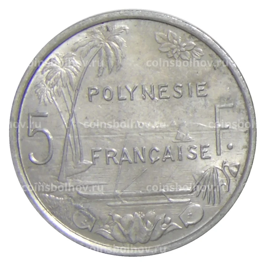 Монета 5 франков 1977 года Французская Полинезия (вид 2)