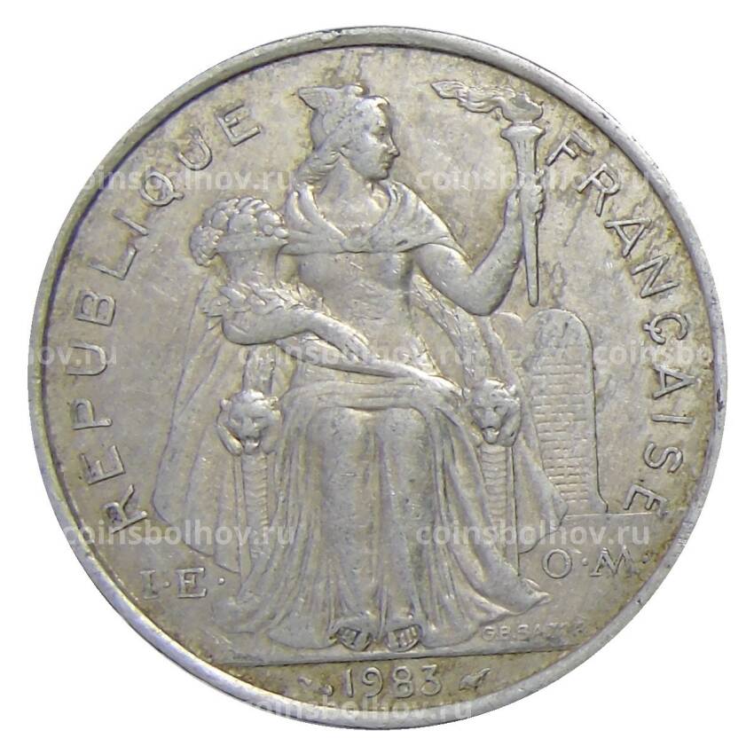 Монета 5 франков 1983 года Французская Полинезия