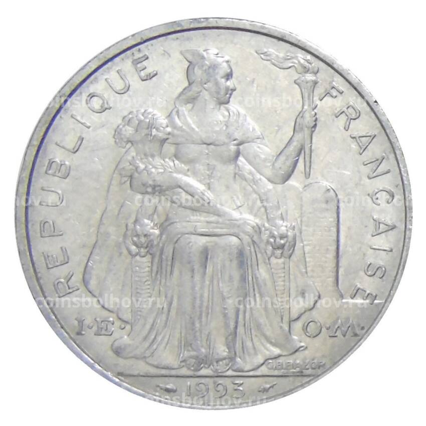 Монета 5 франков 1993 года Французская Полинезия