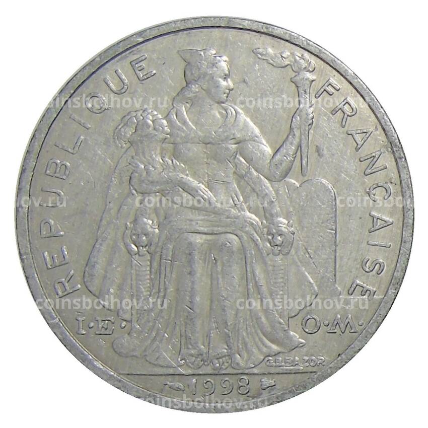 Монета 5 франков 1998 года Французская Полинезия