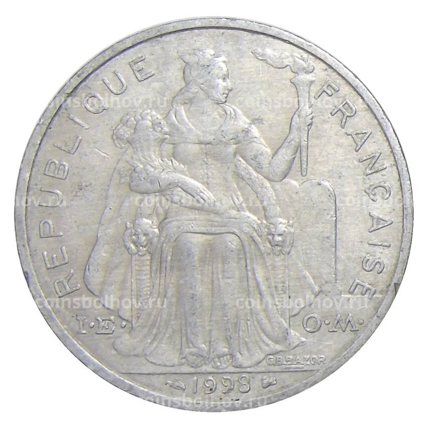 Монета 5 франков 1998 года Французская Полинезия