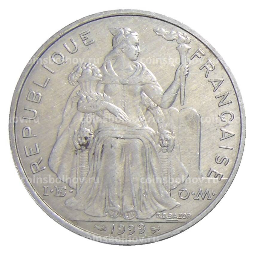 Монета 5 франков 1999 года Французская Полинезия