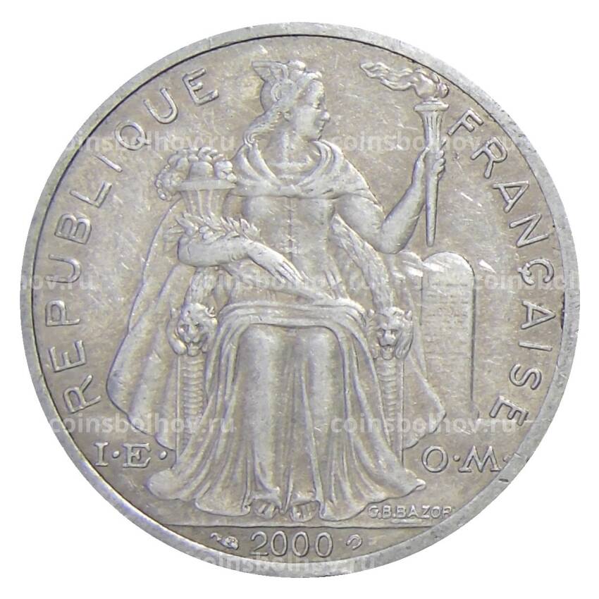 Монета 5 франков 2000 года Французская Полинезия