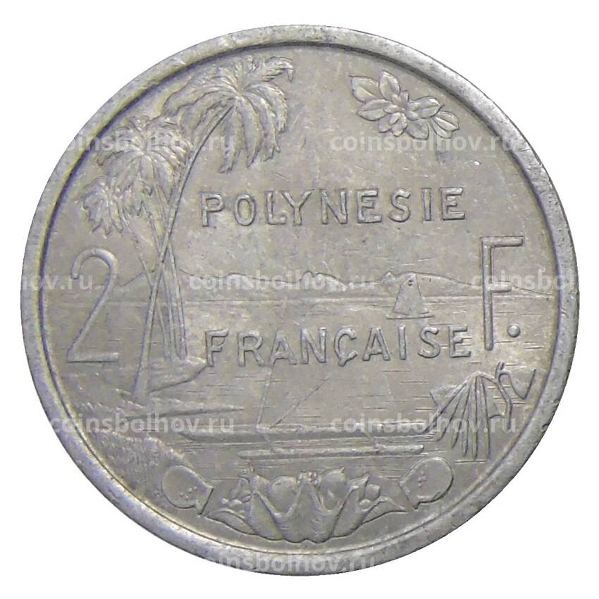 Монета 2 франка 1973 года Французская Полинезия (вид 2)