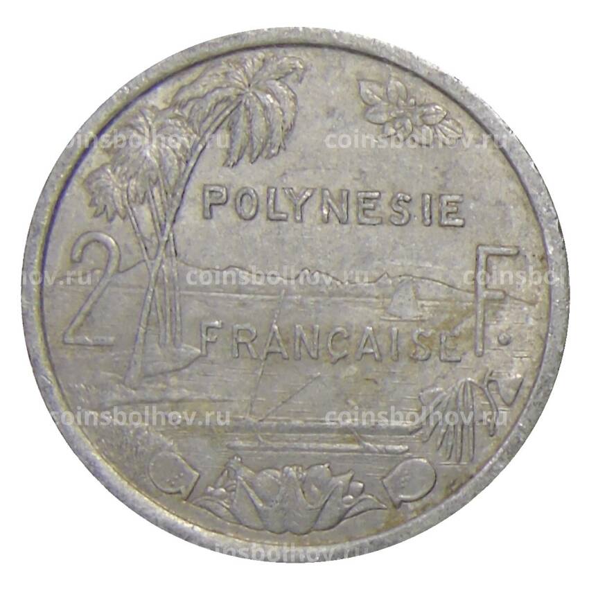 Монета 2 франка 1977 года Французская Полинезия (вид 2)