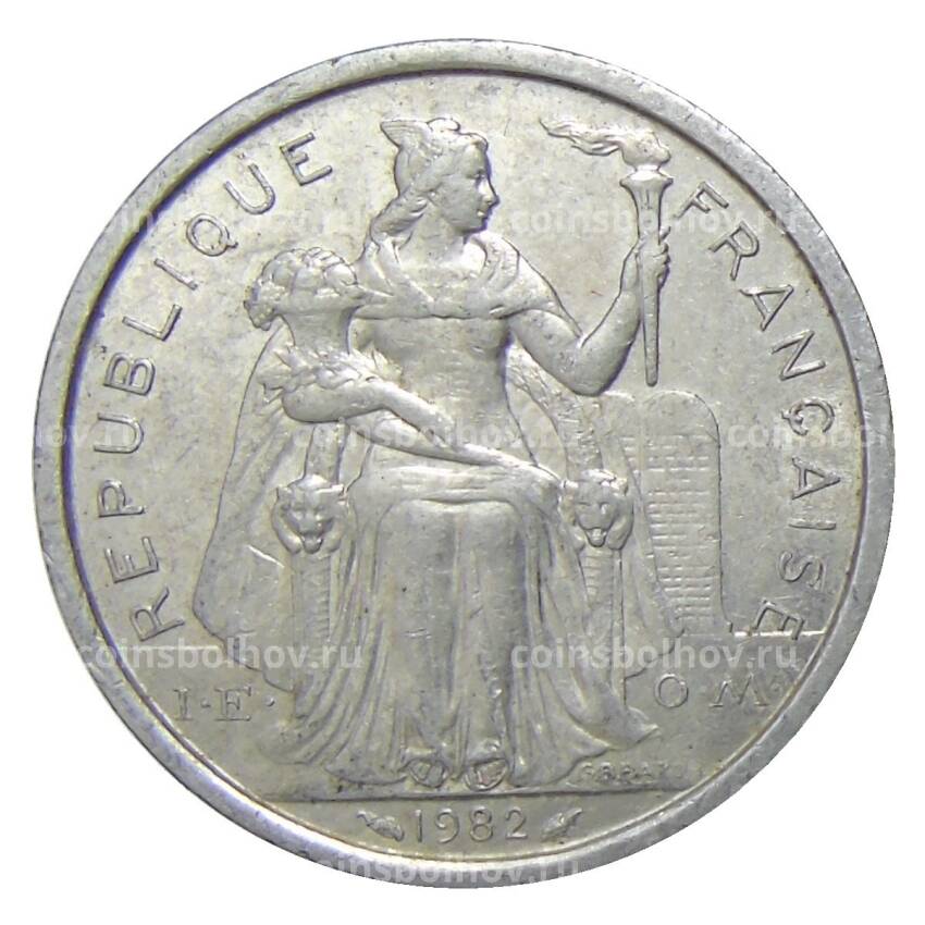 Монета 2 франка 1982 года Французская Полинезия