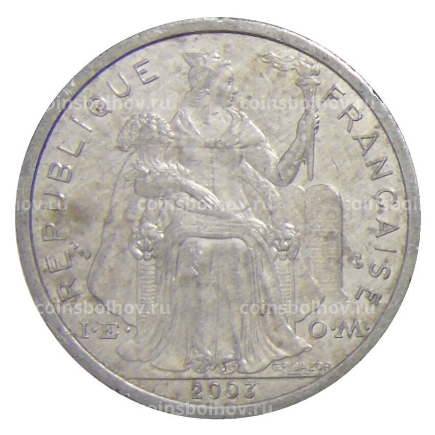 Монета 2 франка 2003 года Французская Полинезия