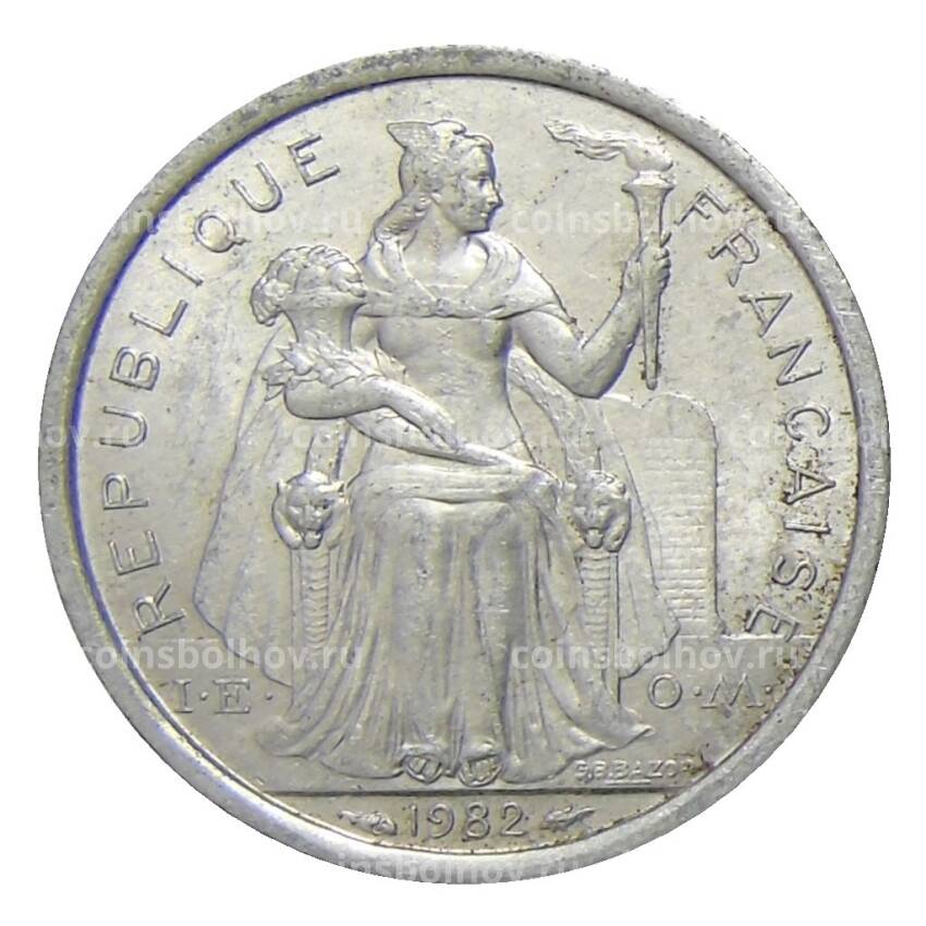 Монета 1 франк 1982 года Французская Полинезия