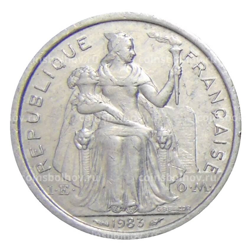 Монета 1 франк 1983 года Французская Полинезия