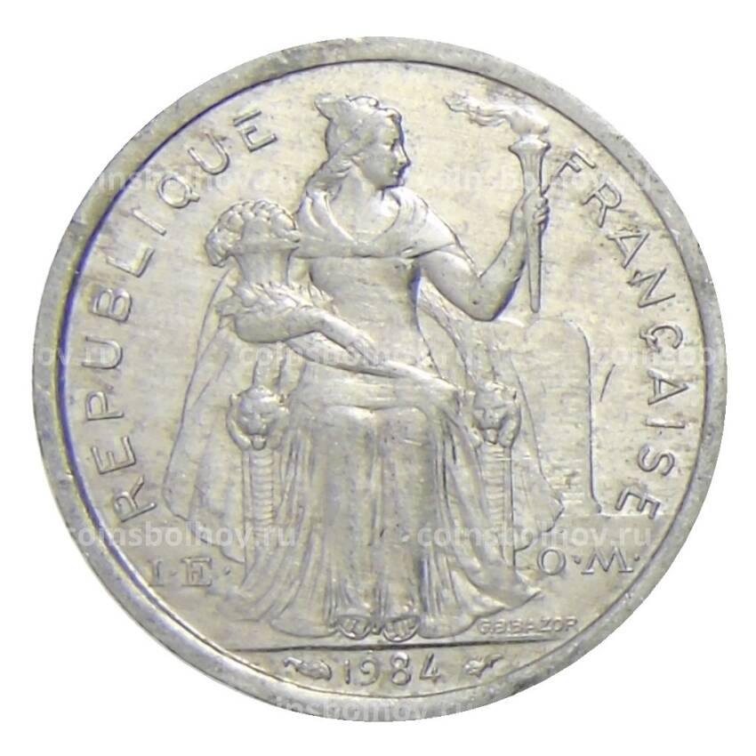 Монета 1 франк 1984 года Французская Полинезия