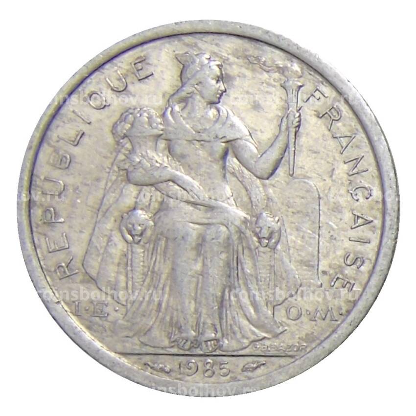 Монета 1 франк 1985 года Французская Полинезия