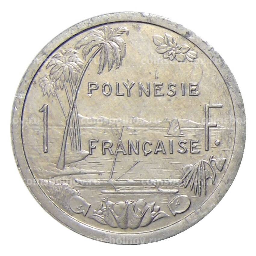 Монета 1 франк 1989 года Французская Полинезия (вид 2)