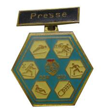 Значок «Пресса Зимние Олиемпийские игры ГДР 83»