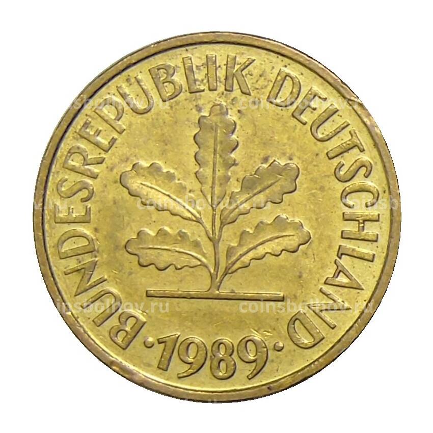 Монета 5 пфеннигов 1989 года D Восточная Германия (ГДР)