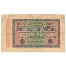 Банкнота 20000 марок 1923 года Германия