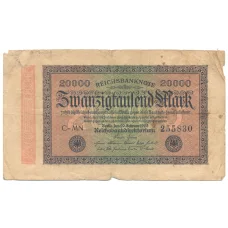 Банкнота 20000 марок 1923 года Германия