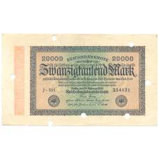Банкнота 20000 марок 1923 года Германия