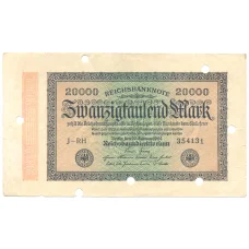 Банкнота 20000 марок 1923 года Германия