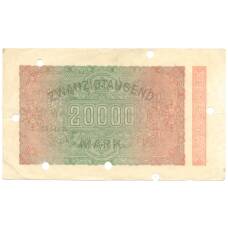 Банкнота 20000 марок 1923 года Германия (вид 2)