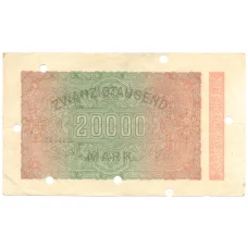Банкнота 20000 марок 1923 года Германия (вид 2)