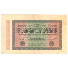 Банкнота 20000 марок 1923 года Германия