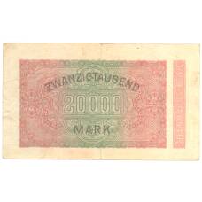 Банкнота 20000 марок 1923 года Германия (вид 2)