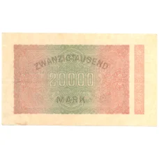 Банкнота 20000 марок 1923 года Германия (вид 2)