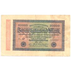 Банкнота 20000 марок 1923 года Германия