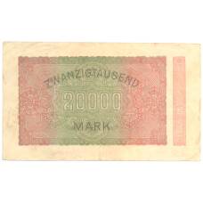Банкнота 20000 марок 1923 года Германия (вид 2)