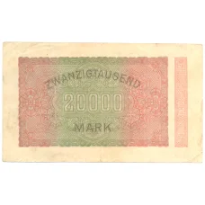 Банкнота 20000 марок 1923 года Германия (вид 2)