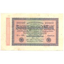 Банкнота 20000 марок 1923 года Германия