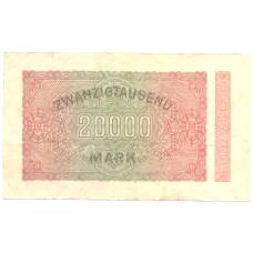 Банкнота 20000 марок 1923 года Германия (вид 2)